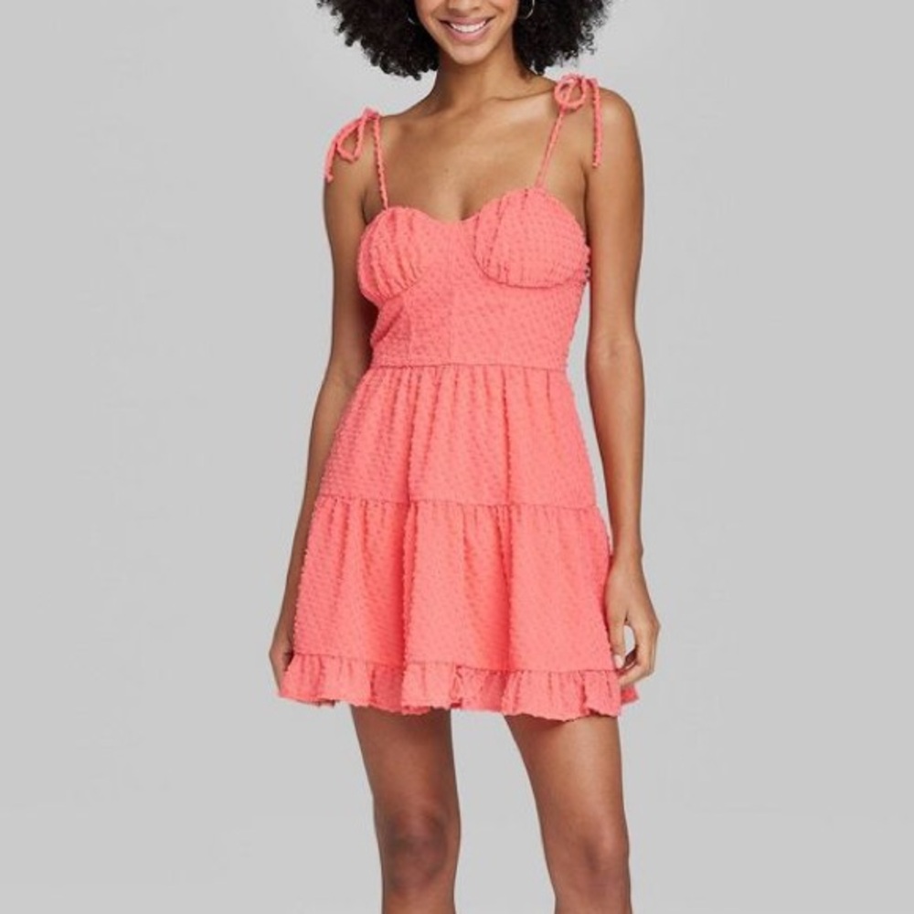 NWT Wild Fable Sweetheart Corset Fit Flaire Babydoll Mini Dress, Size M